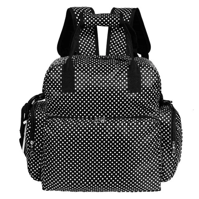 Polka Dot Backpack Style Diaper Bag