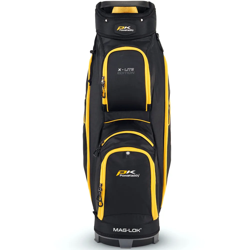 PowaKaddy X-Lite Edition Cart Bag - Black/Yellow Trim