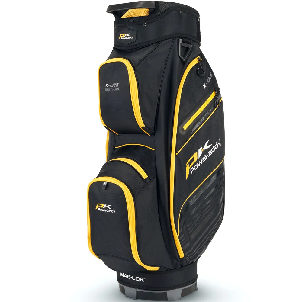 PowaKaddy X-Lite Edition Cart Bag - Black/Yellow Trim