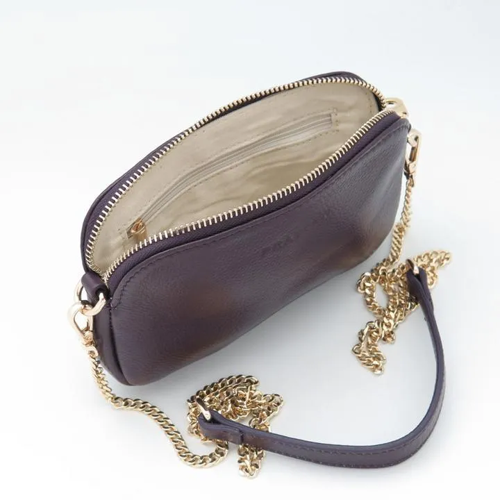 Pratten Plum Leather Sweetheart Bag