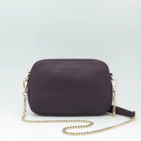 Pratten Plum Leather Sweetheart Bag