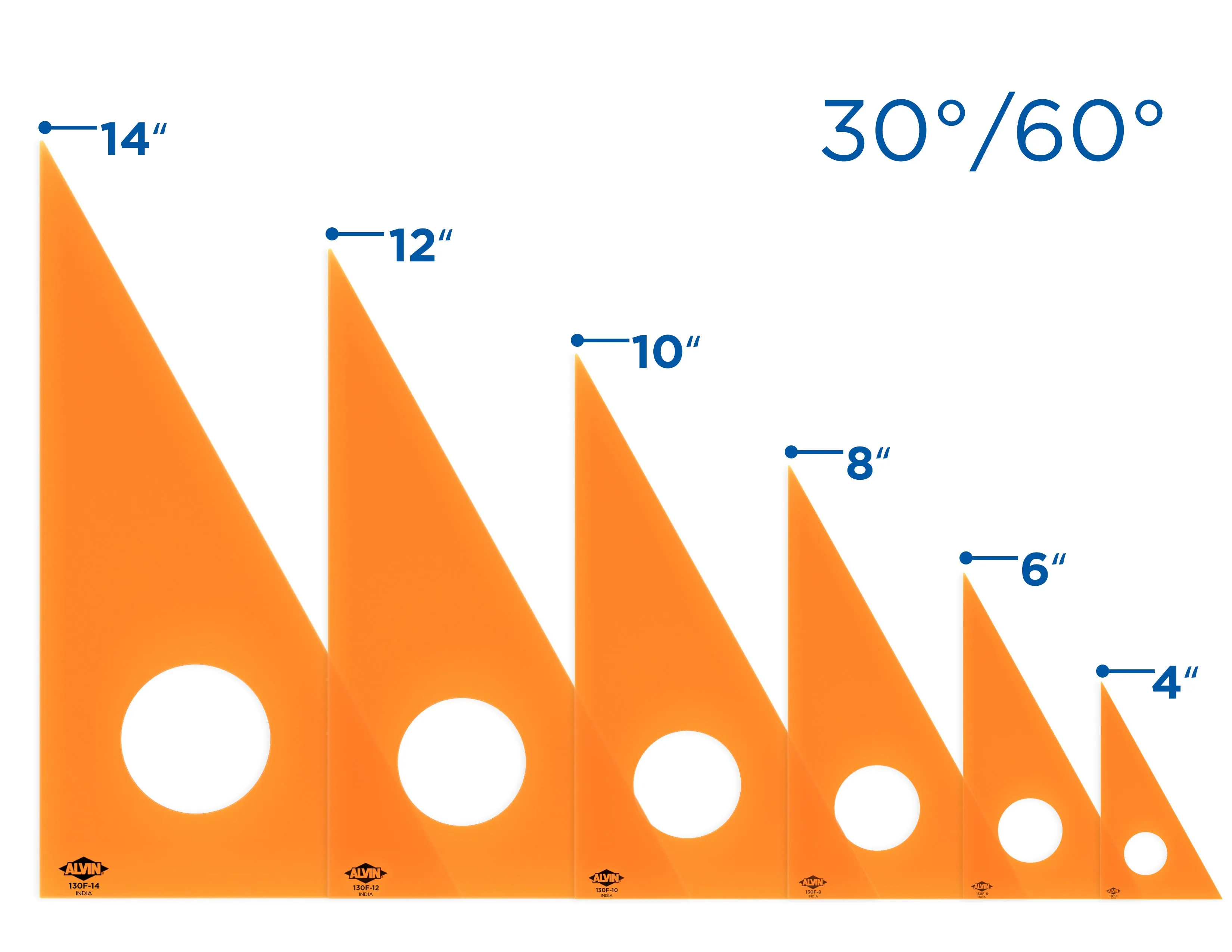 Professional Drafting Triangle (Fluorescent) 30/60 45/90