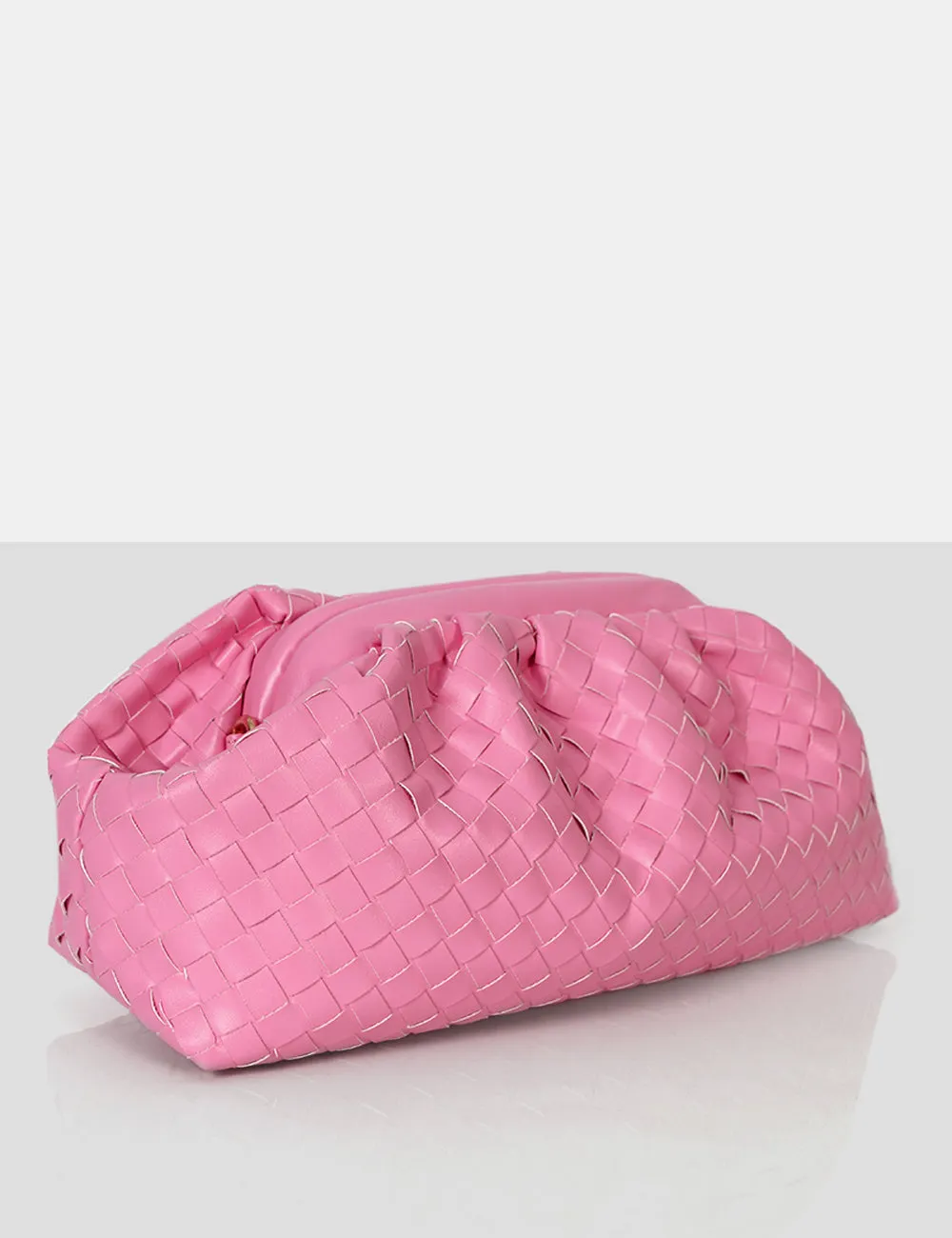 Project Pink Weave Clutch Bag