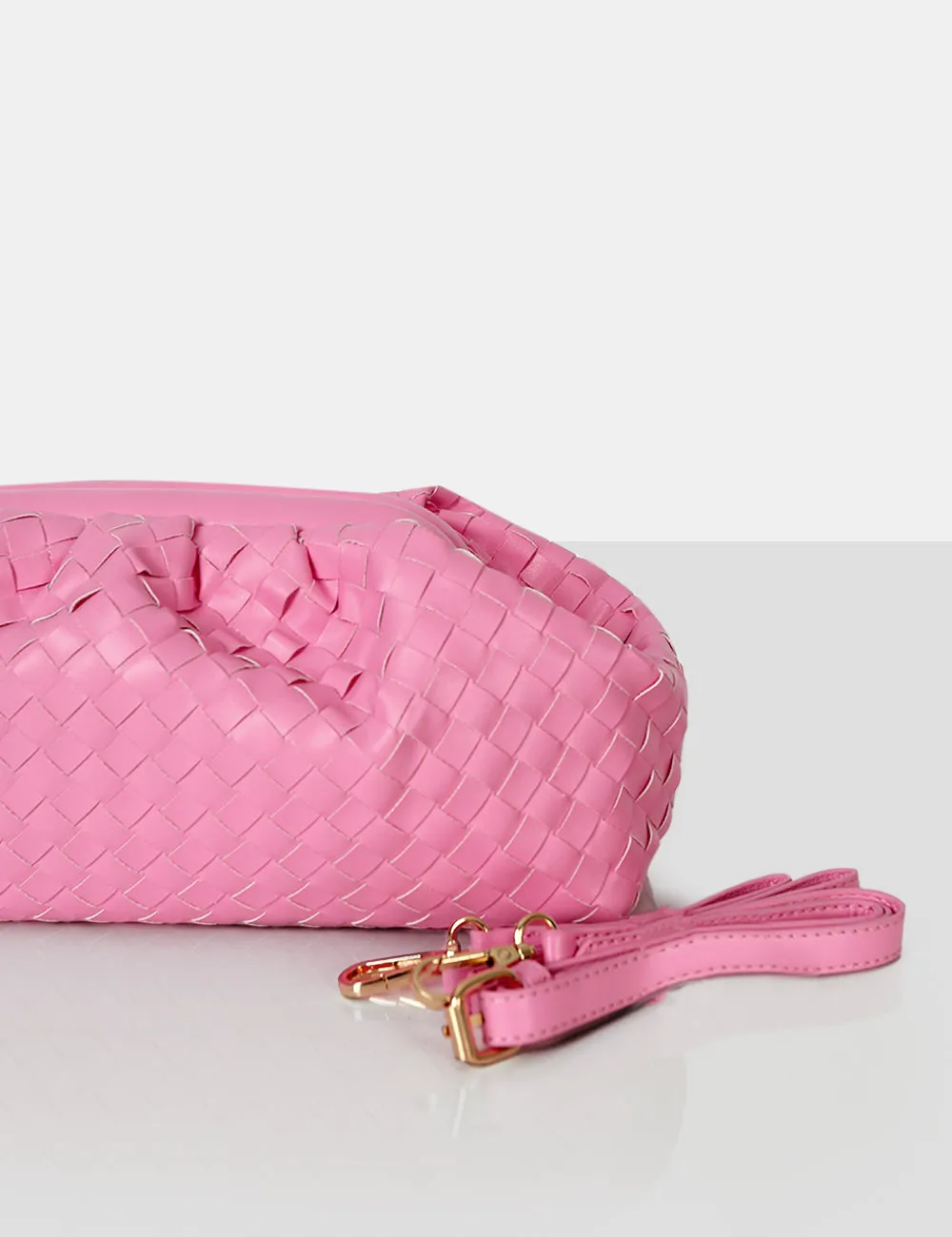 Project Pink Weave Clutch Bag