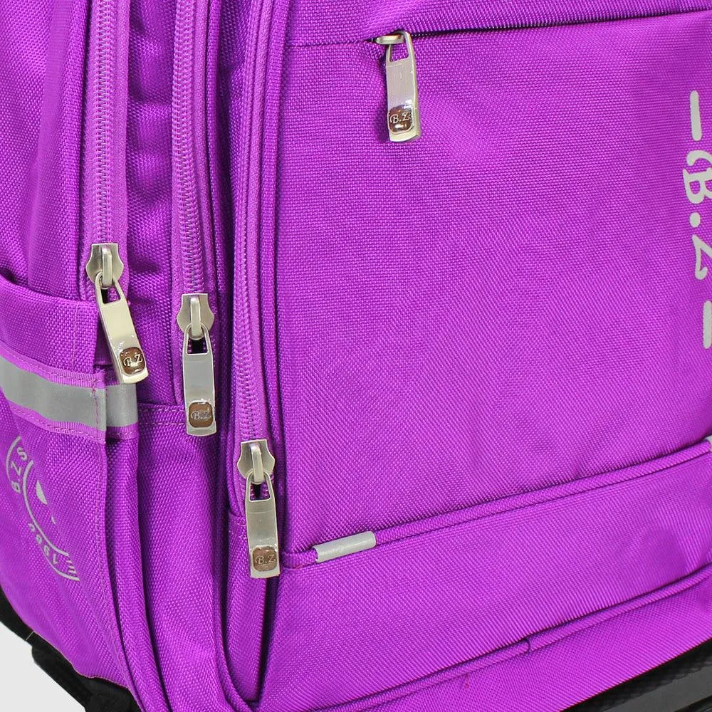 Purple 18 Inches Trolley Backpack   Pencil Case