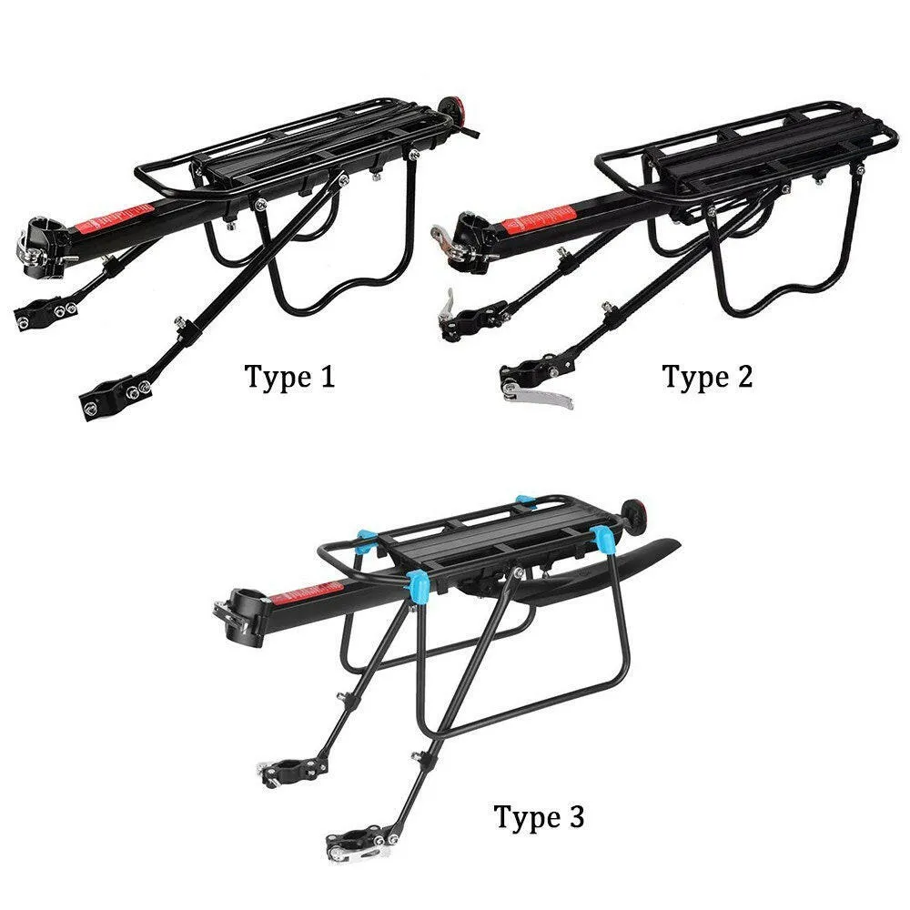 Quick Release Adjustable Bike Bicycle Cargo Rack Bike Rear Rack Mountain Road Bicycle Bike Cargo Luggage Carrier Rack with Fender