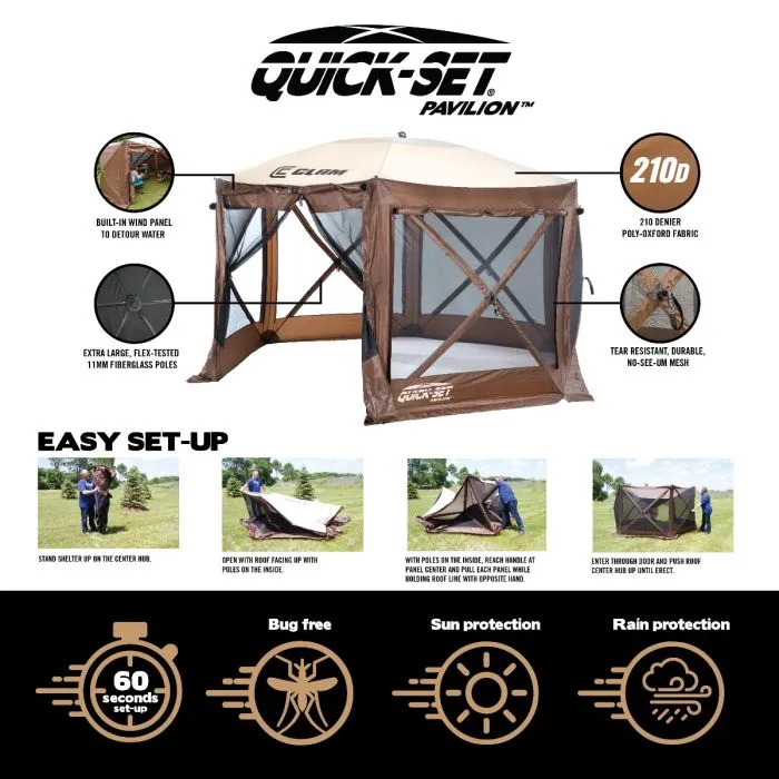 Quick-Set Pavilion Screen Shelter (6 Sided)