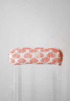 Quilted Hair Tool Bag - Orange Scallop Shell