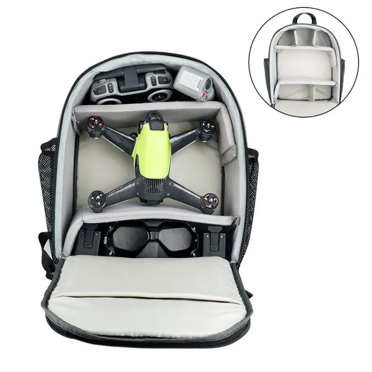 RCSTQ Backpack Shoulders Bag Storage Outdoor Travel Bag for DJI FPV Combo(Black)