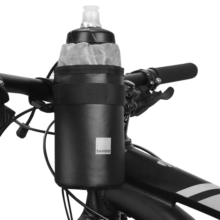 SAHOO 0.5L Bicycle Thermal Insulation Polyester Water Bottle Chartered Front Bag(Black)