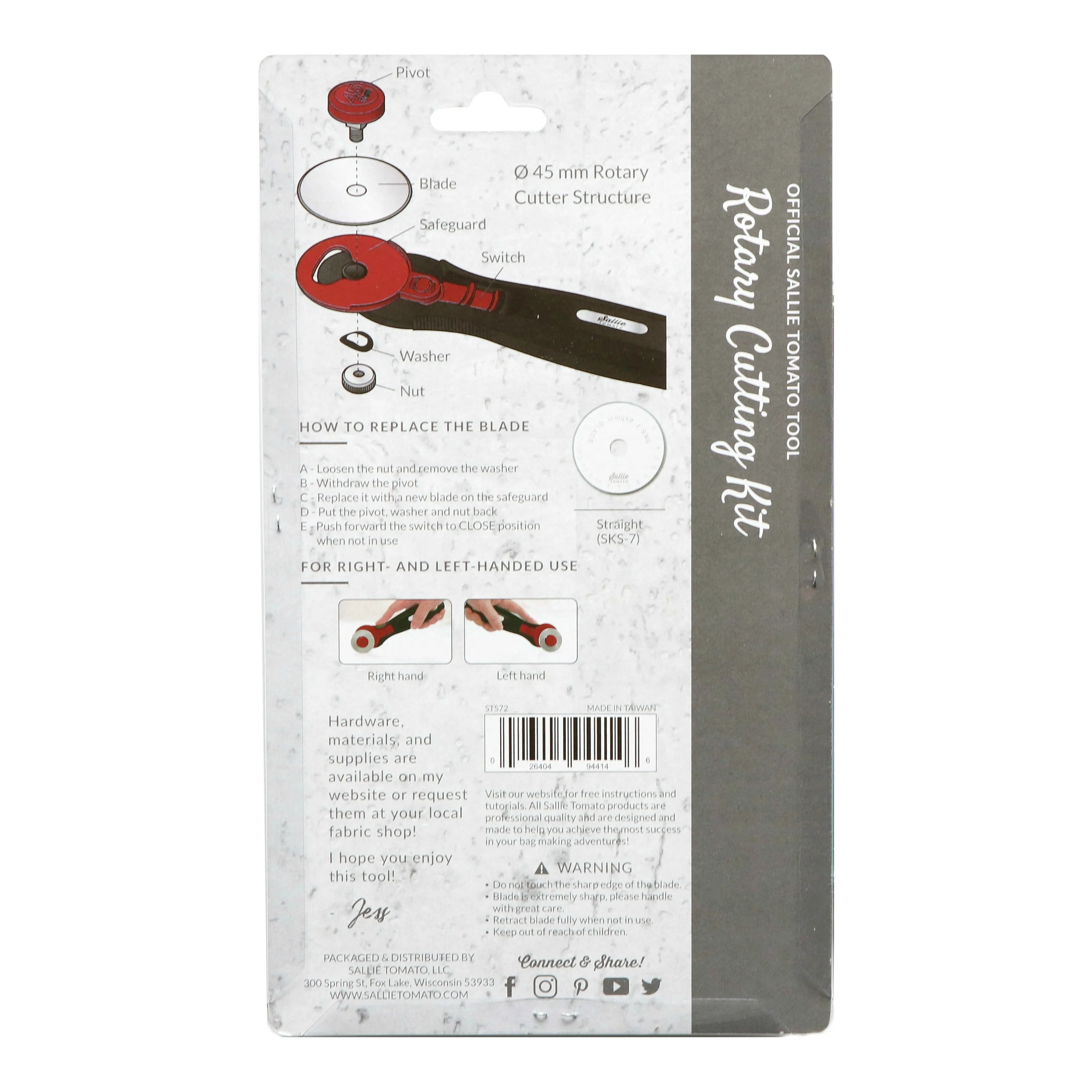 Sallie Tomato Rotary Cutter Combo