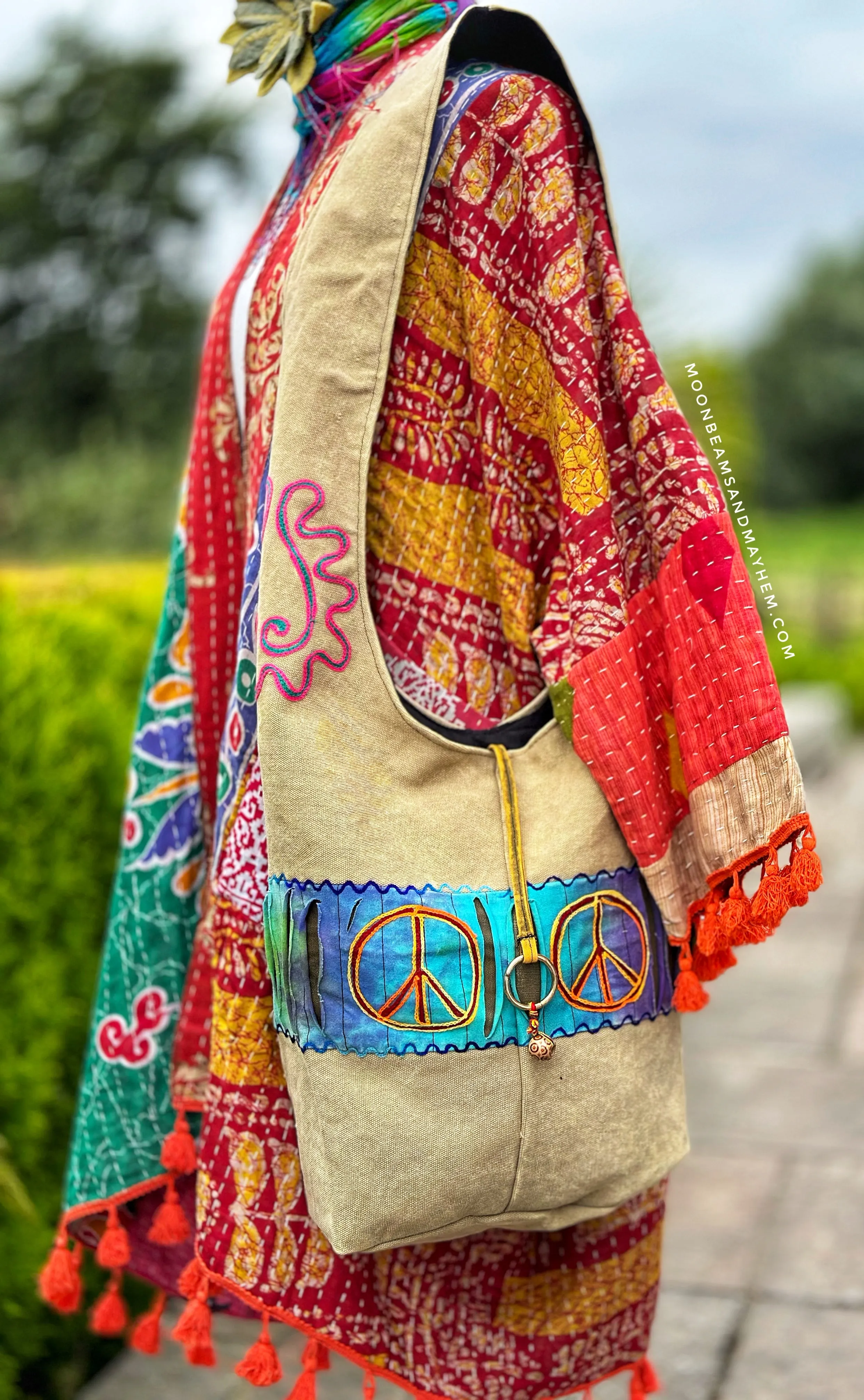 SANDSTONE HIPPIE PEACE TOTE / BAG