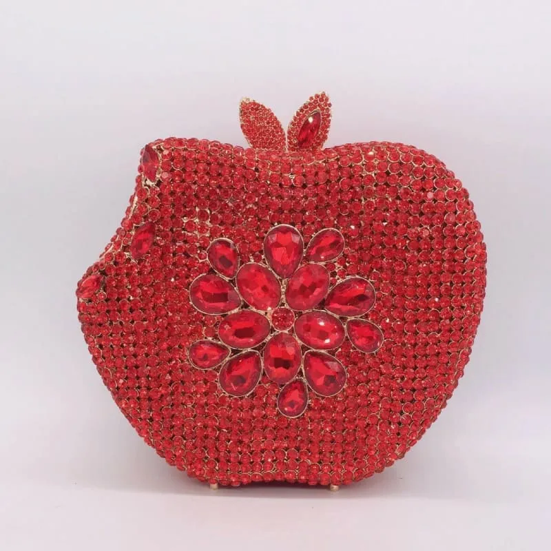 Sparkly Apple Diamond Dinner Bag for Banquets and Events