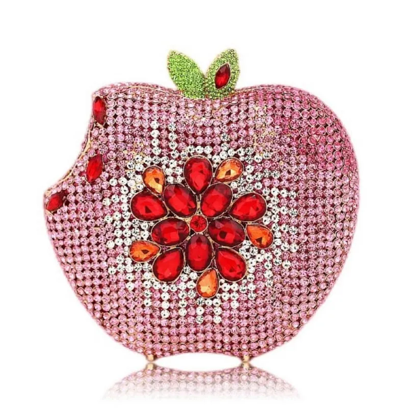 Sparkly Apple Diamond Dinner Bag for Banquets and Events