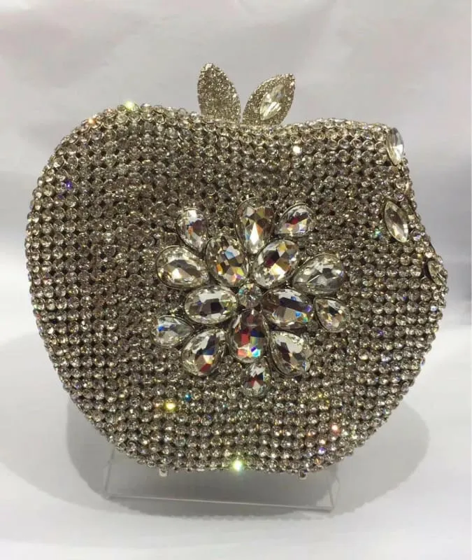 Sparkly Apple Diamond Dinner Bag for Banquets and Events