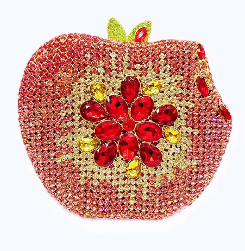 Sparkly Apple Diamond Dinner Bag for Banquets and Events