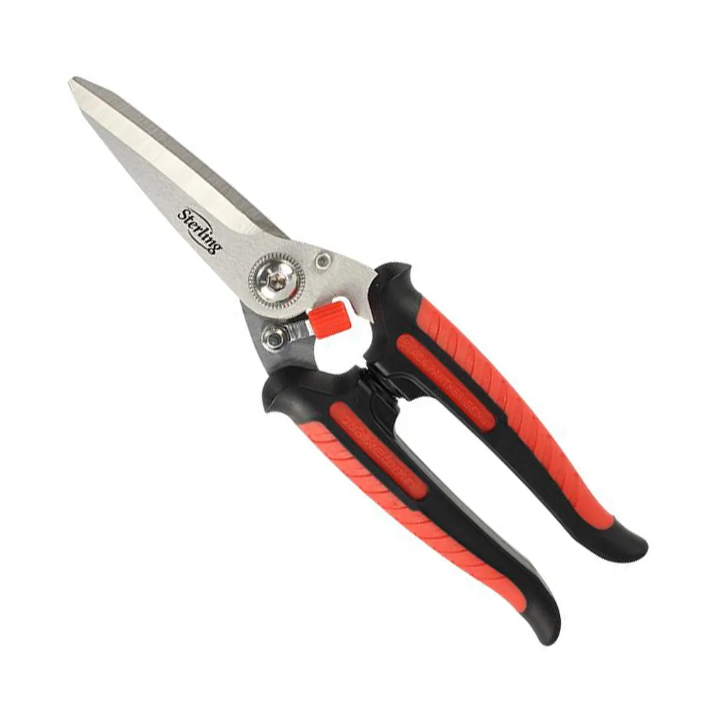 STERLING Black Panther Gen II 8" 200mm High Tensile Snips Stainless Steel Red