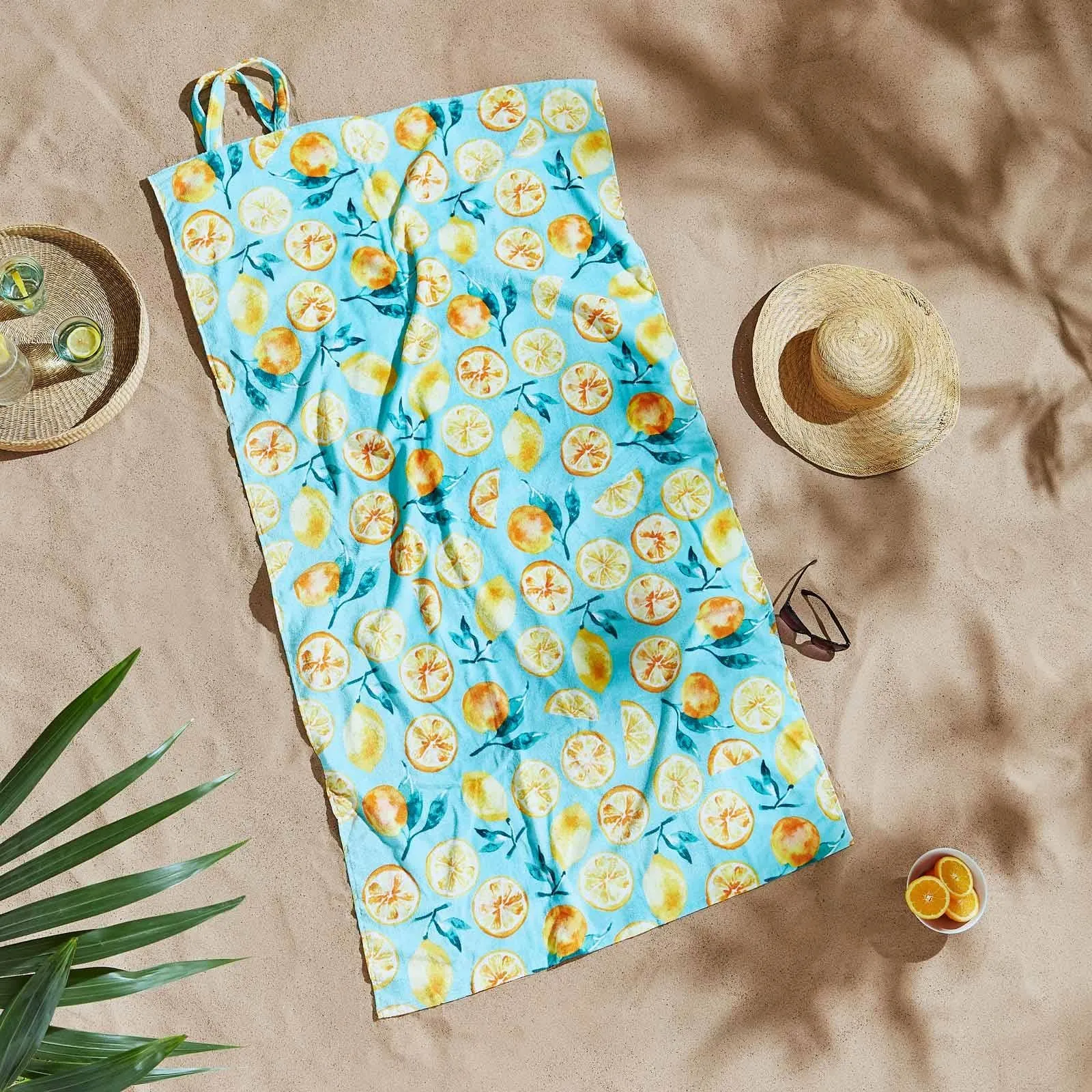 Summer Fruits Beach Towel in a Bag