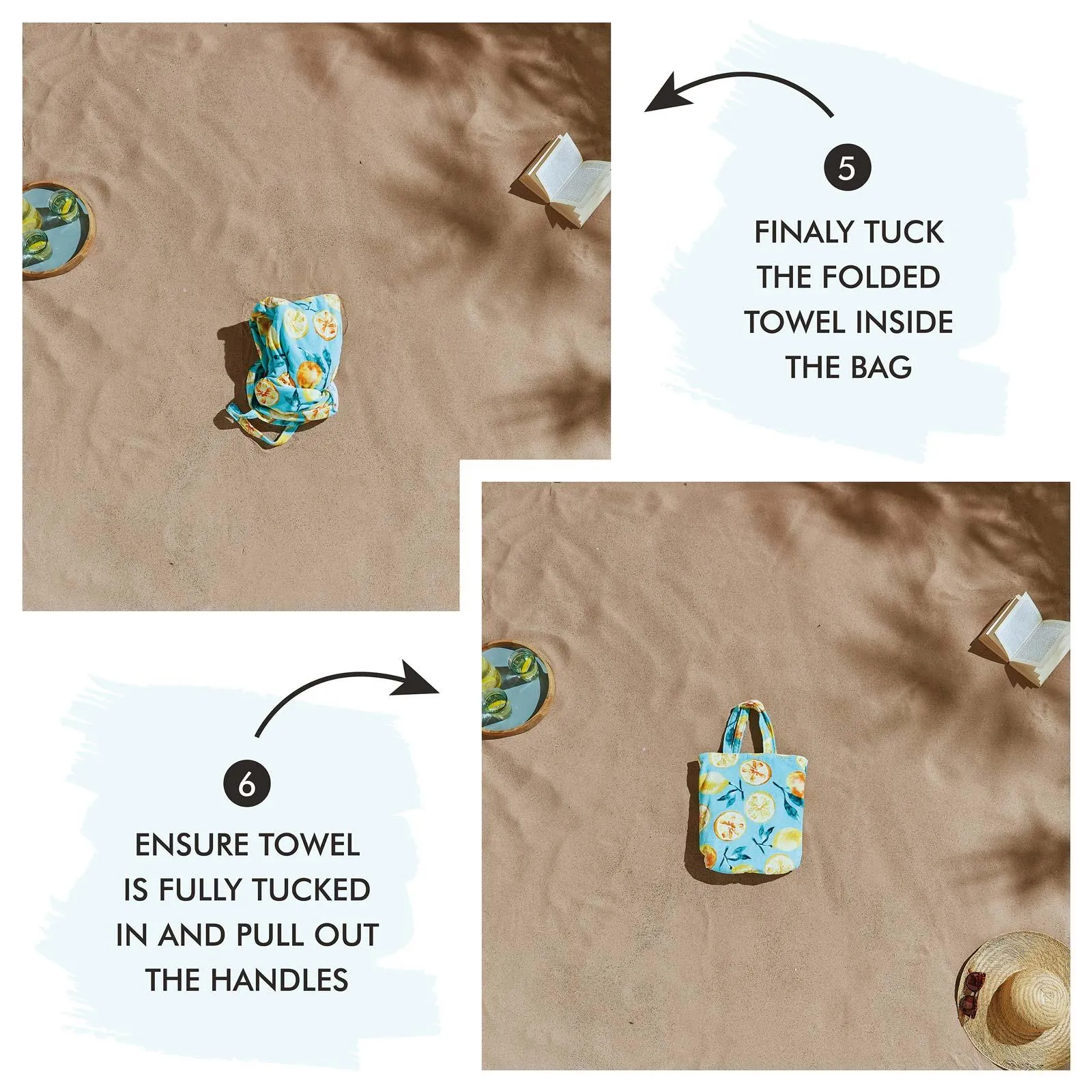 Summer Fruits Beach Towel in a Bag