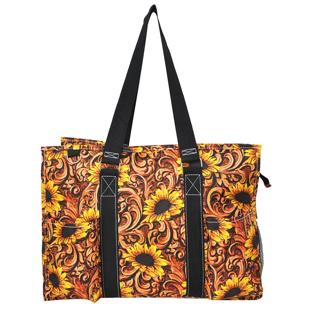 Sunlit Flourish NGIL Zippered Caddy Large Organizer Tote Bag