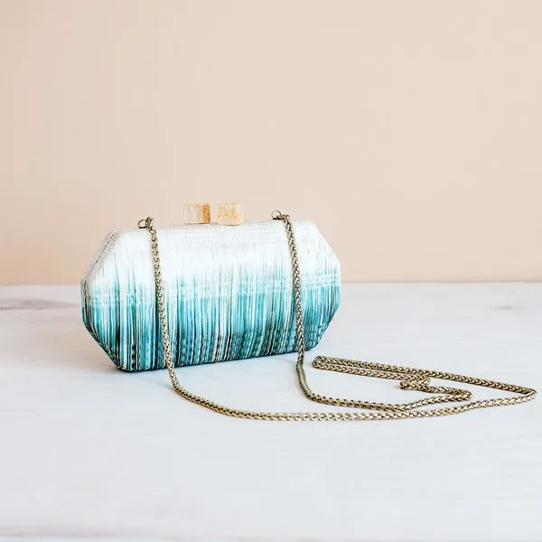 Teal Clutch Bag - Handmade Clutch