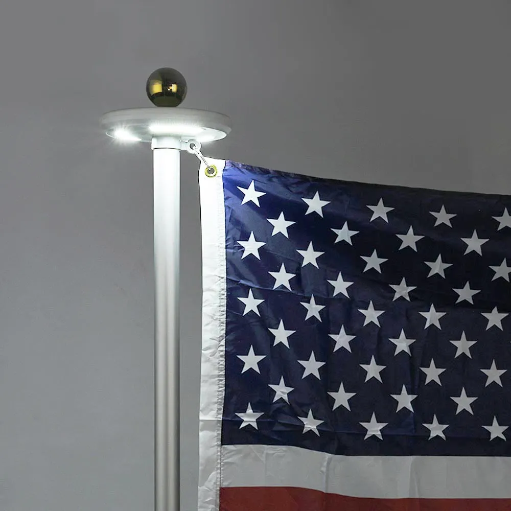 TheLAShop Flagpole Light Solar Powered Top Mount D9/16"