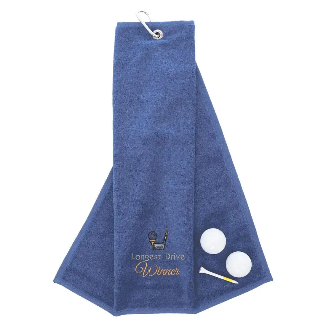 Tri-Fold Golf Towel Embroidered For Longest Drive Competition