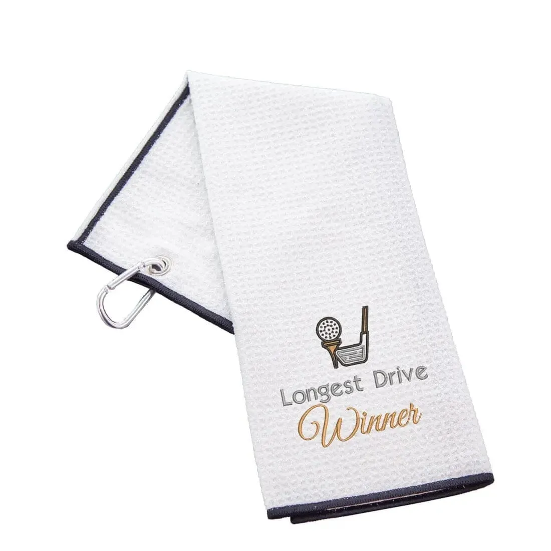 Tri-Fold Golf Towel Embroidered For Longest Drive Competition