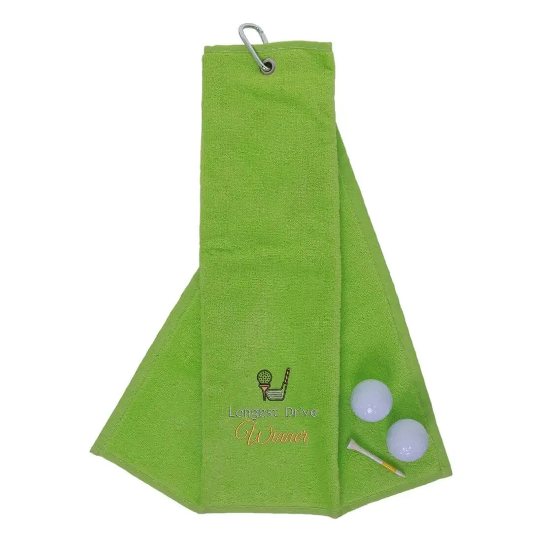 Tri-Fold Golf Towel Embroidered For Longest Drive Competition