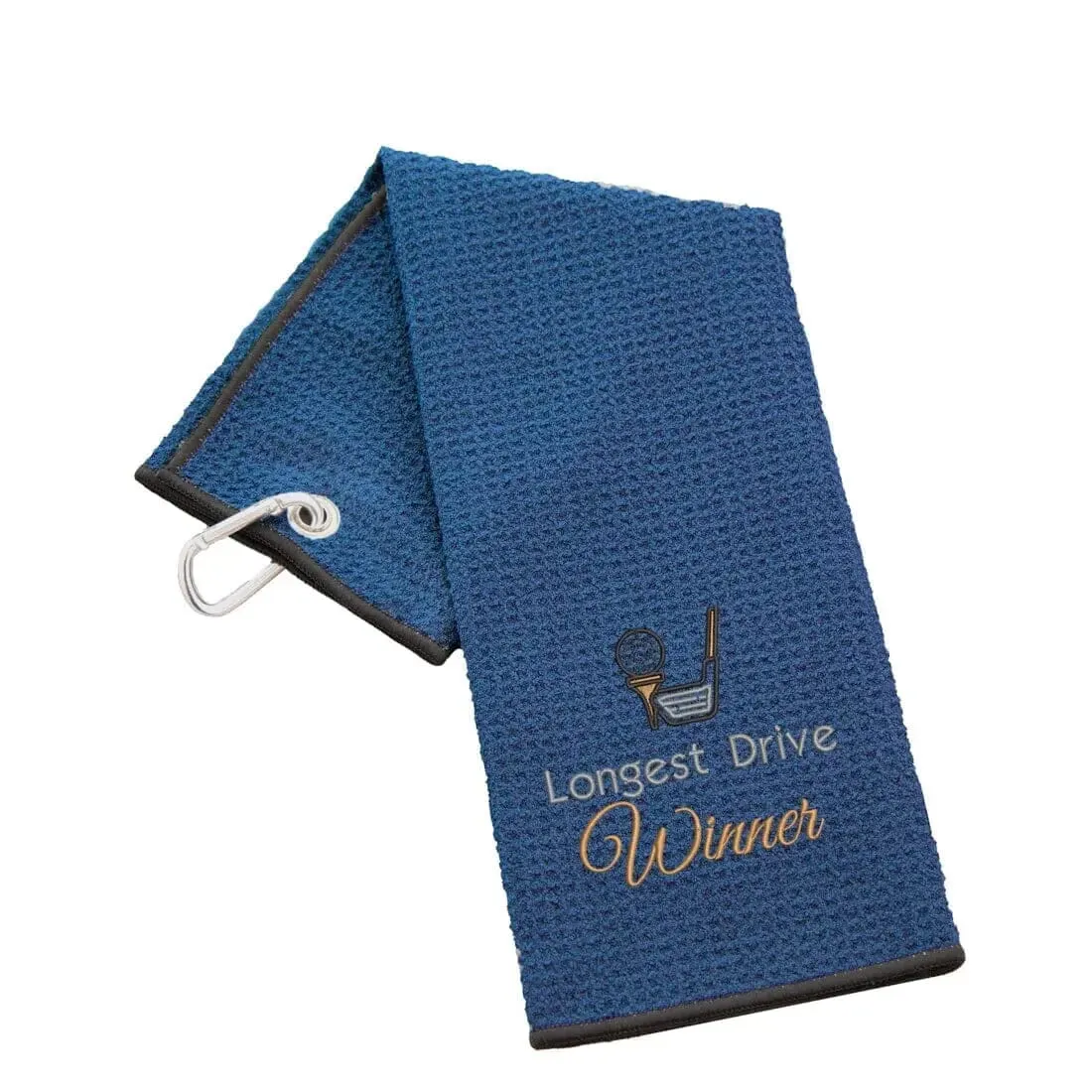 Tri-Fold Golf Towel Embroidered For Longest Drive Competition