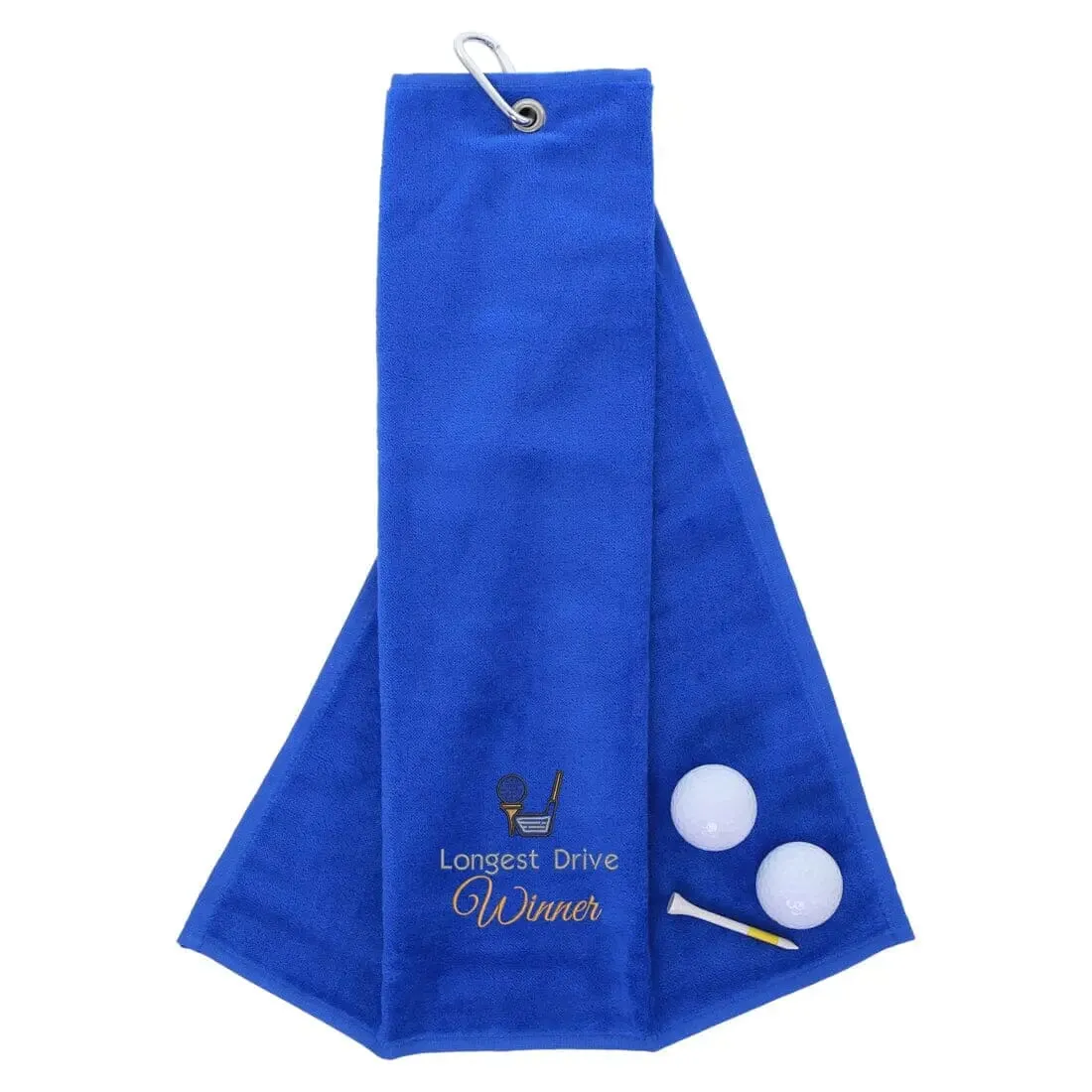 Tri-Fold Golf Towel Embroidered For Longest Drive Competition