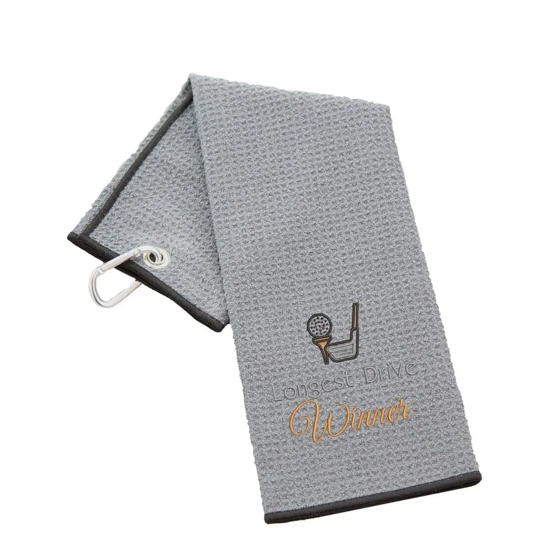 Tri-Fold Golf Towel Embroidered For Longest Drive Competition