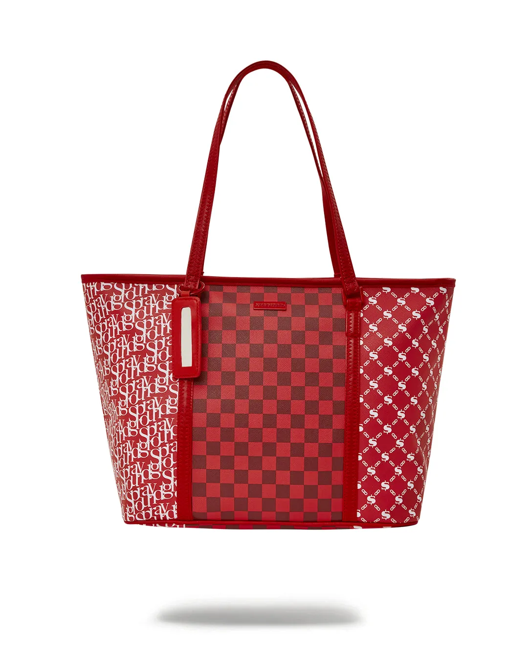 Tri Split Red Tote  910t4509nsz