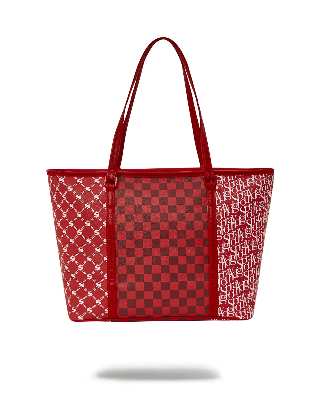 Tri Split Red Tote  910t4509nsz