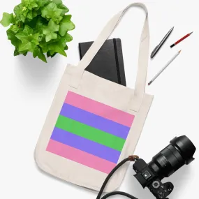 Trigender Pride Organic Canvas Tote Bag - Eco-Friendly Shopper