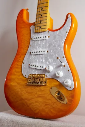 Used Fender Stratocaster Limited Edition Orange Quilt Maple