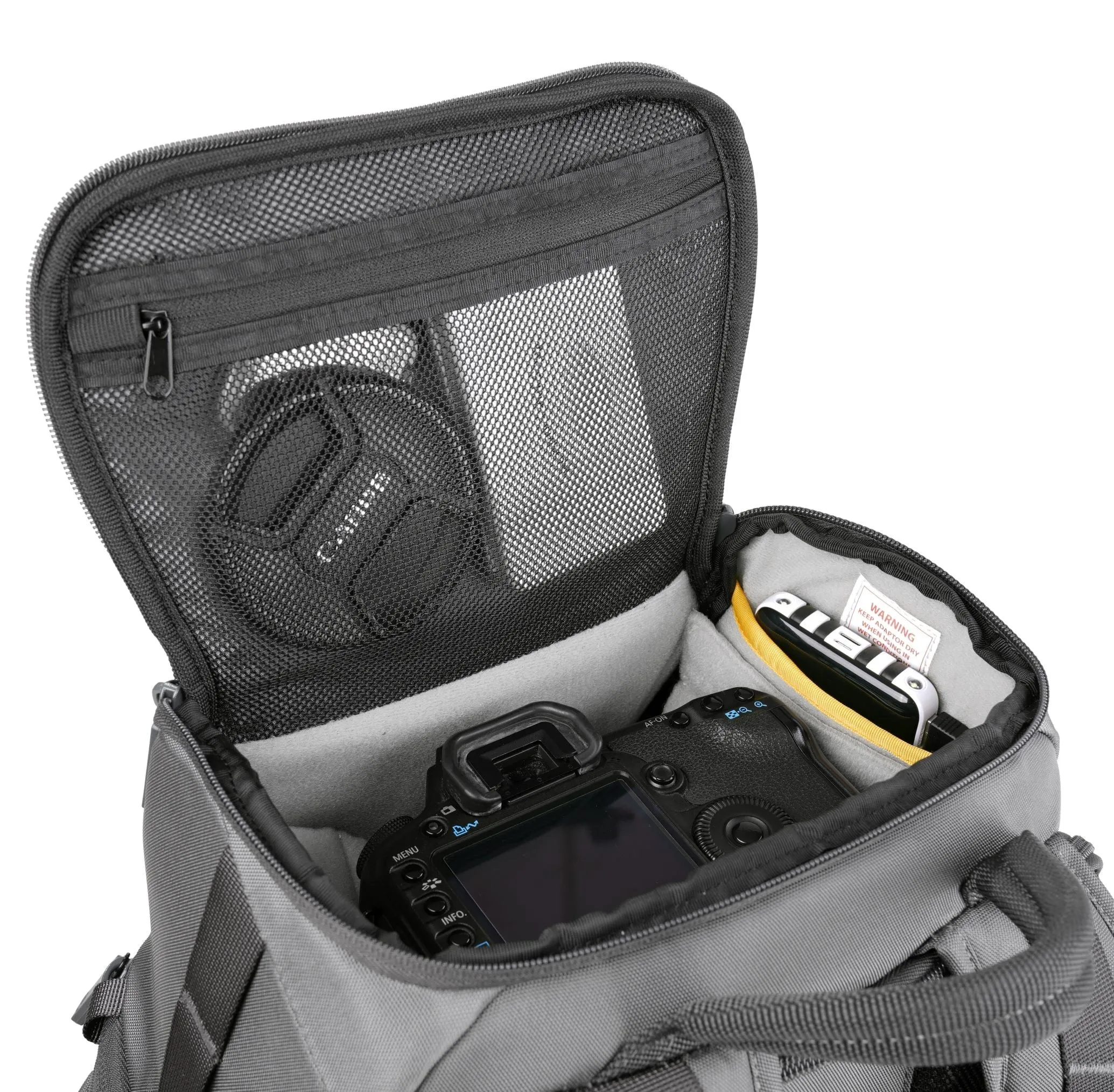 VEO Adaptor R48 Gray Camera Backpack w/ USB Port - Rear Access