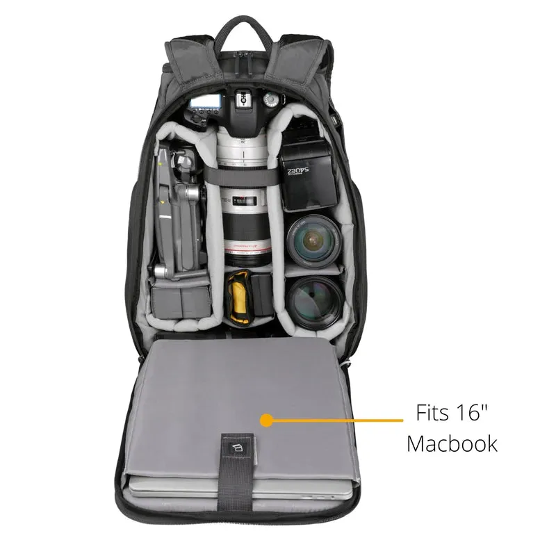 VEO Adaptor R48 Gray Camera Backpack w/ USB Port - Rear Access