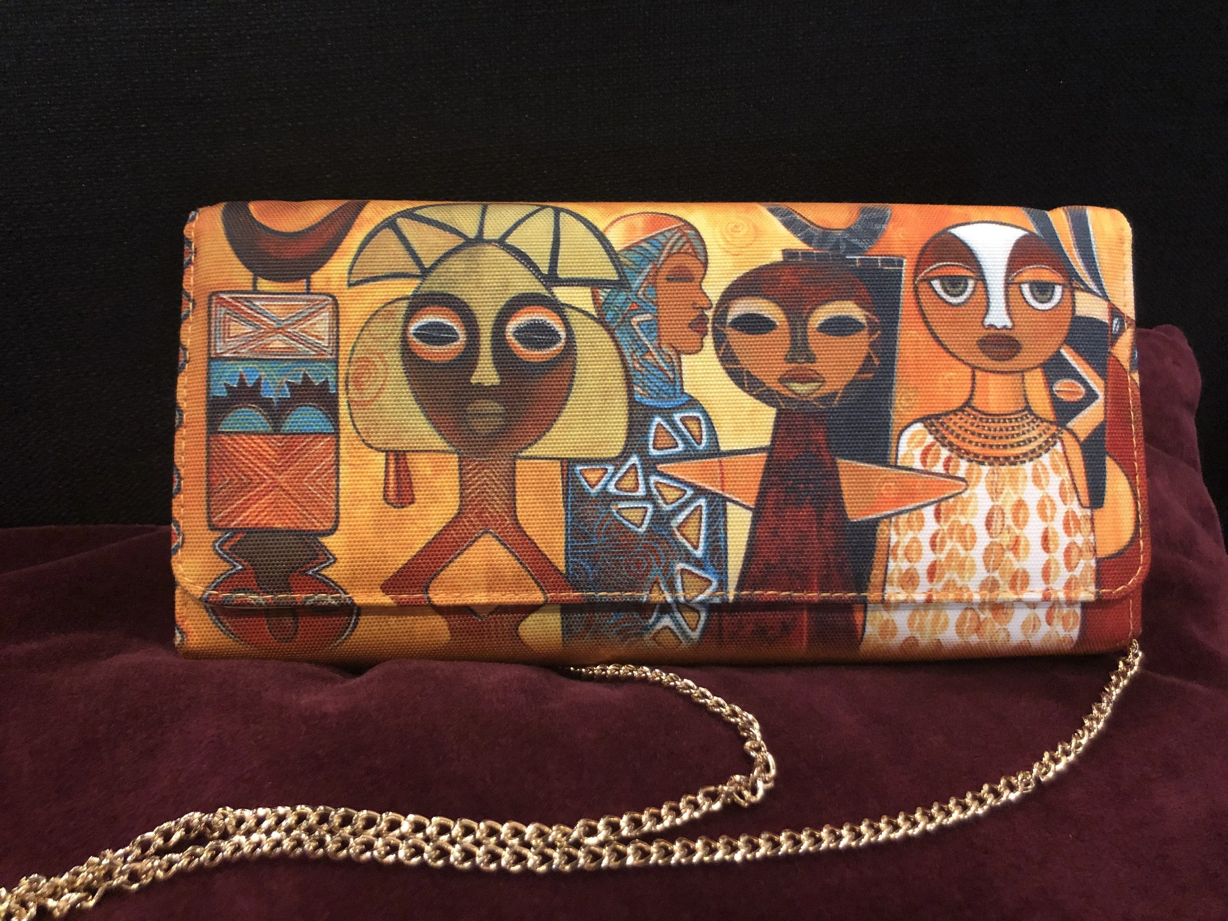 Windows 2 Africa Canvas Clutch