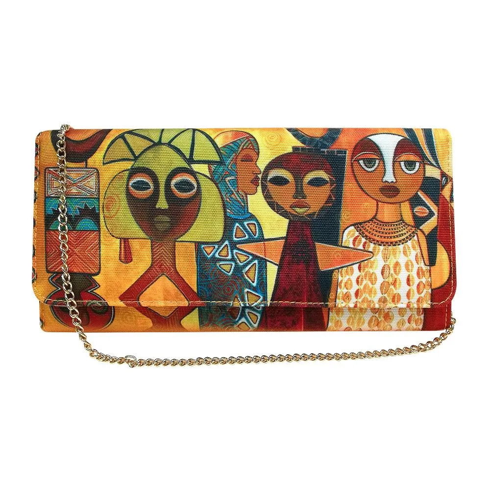 Windows 2 Africa Canvas Clutch