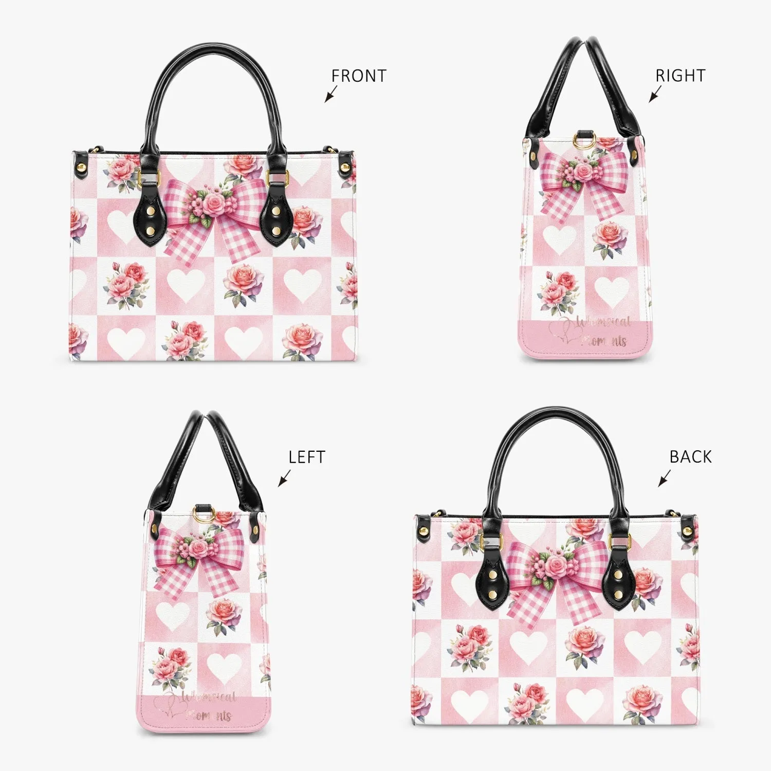 Women's Tote Bag - Rockabilly - Hearts and Roses