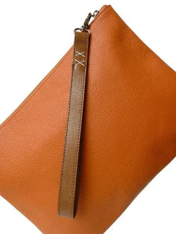 Zippered Pouch Clutch With Handle