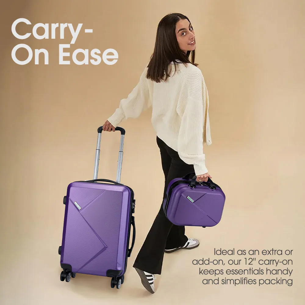 ZUNI 2PCS Luggage Suitcase Trolley Set Travel TSA Lock Storage Hard Case Purple